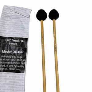 Malletech Orchestra Series Black Marimba Bell Mallet OR45R Percussion Band Yarn